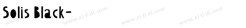 Solis Black字体转换